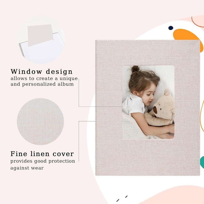 Cherrich Small Photo Album 4x6 200 Pockets Linen Cover Picture Book Holds 4x6 Photos for Wedding, Baby, Family, Graduation - Image 2